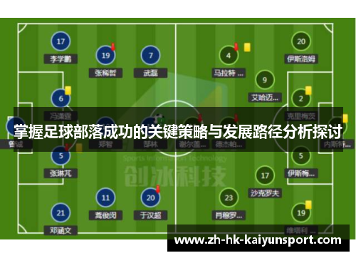 掌握足球部落成功的关键策略与发展路径分析探讨