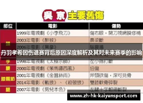 丹羽孝希因伤退赛背后原因深度解析及其对未来赛季的影响